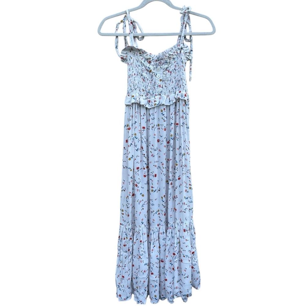 Floral White  Maxi Dress